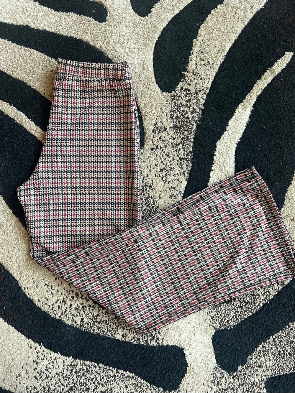 Y2K Plaid Cropped Straight Leg Trouser